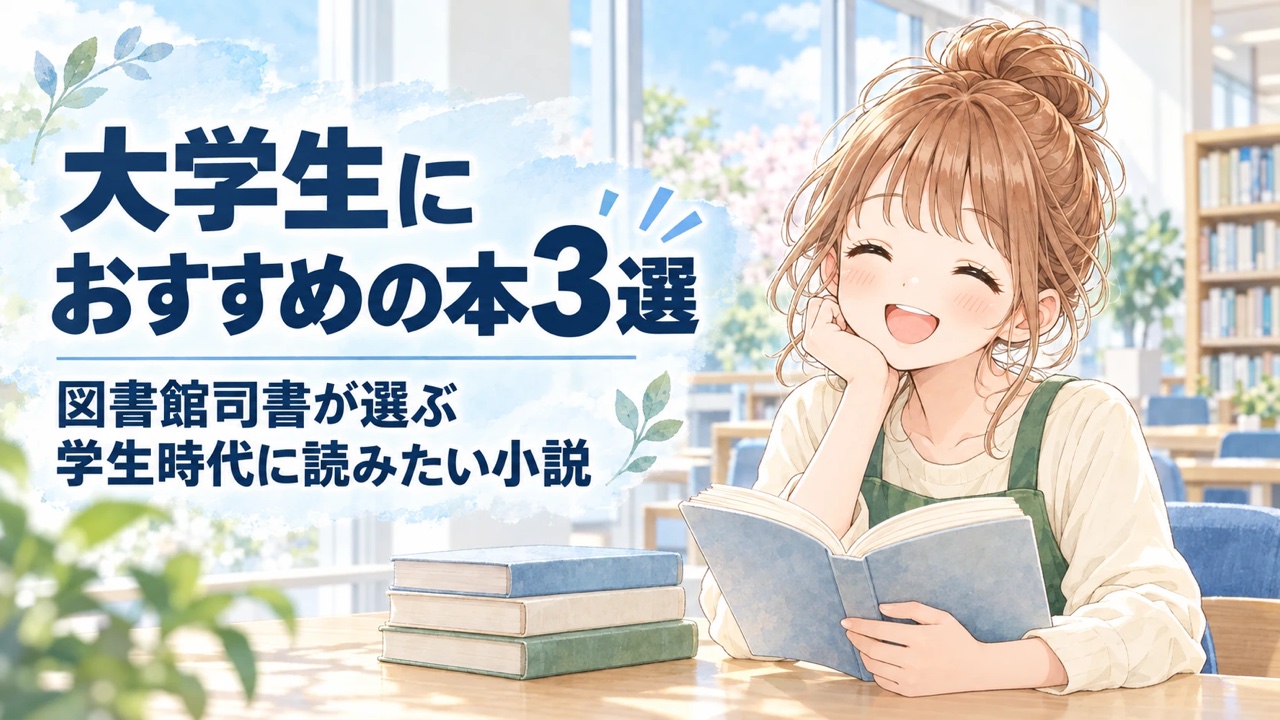 大学生におすすめの本3選｜図書館司書が選ぶ学生時代に読みたい小説